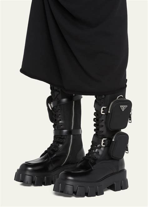 prada boots men combat monolith stores|More.